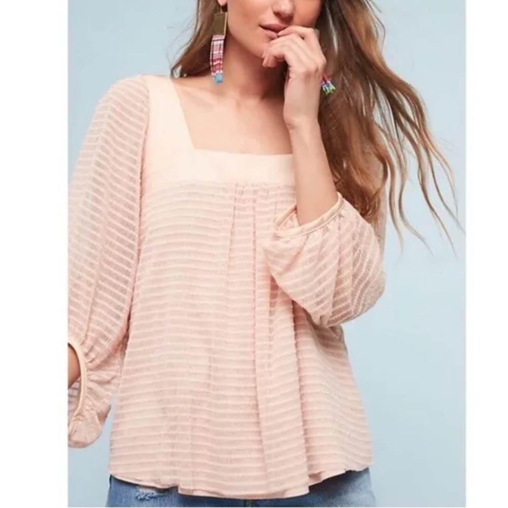 Anthropologie Meadow Rue Allyson square neck peasant blouse